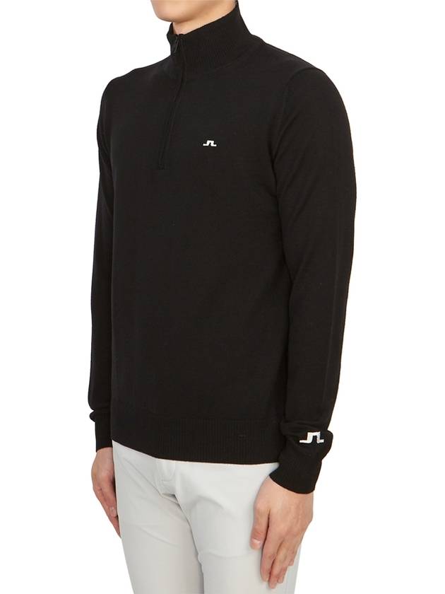 Kian Half Zip-Up Knit Top Black - J.LINDEBERG - BALAAN 3