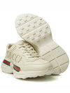 Rhyton Leather Sneakers Logo Ivory - GUCCI - BALAAN 6