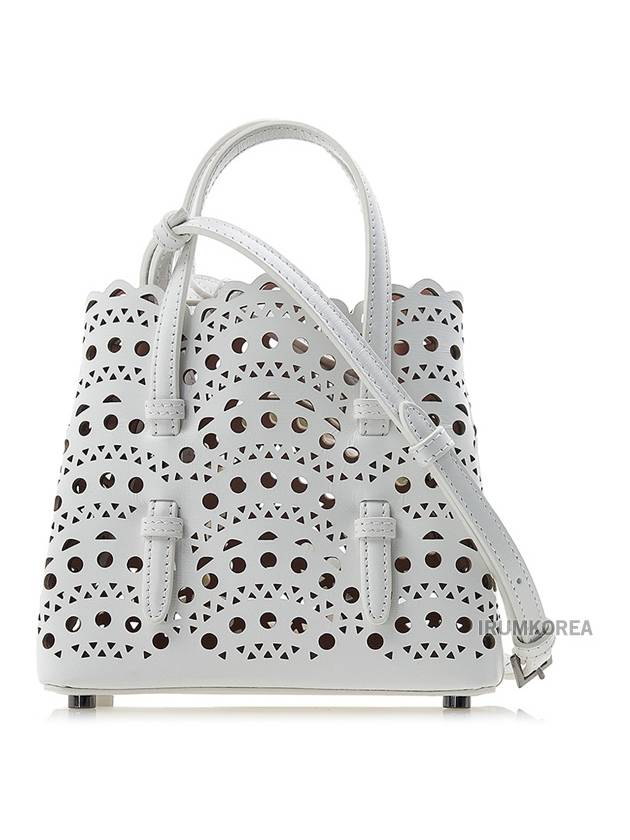 Mina 16 Vienne Wave Lux Calfskin Tote Bag White - ALAIA - BALAAN 2