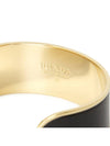 Enamel Metal Cuff Bracelet Gold Black - PRADA - BALAAN 5