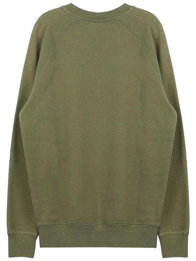 Grey Fox Head Patch Classic Cotton Sweatshirt Dark Khaki - MAISON KITSUNE - BALAAN 3