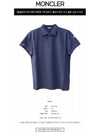 Men's Arm Logo Short Sleeve Polo Shirt Blue - MONCLER - BALAAN 3