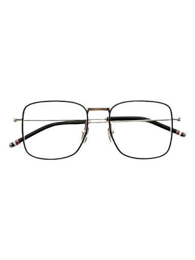 Oversized Square Aviator Eyeglasses Gold White - THOM BROWNE - BALAAN 1