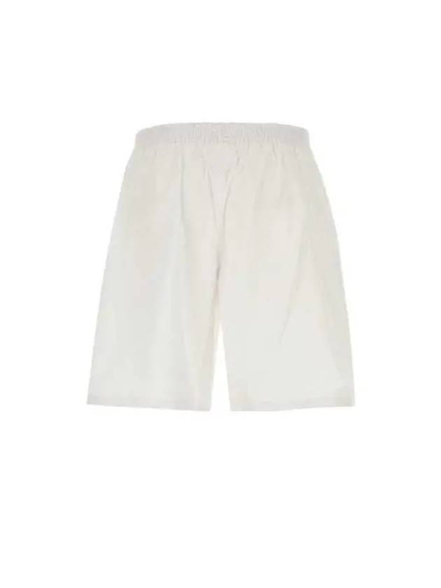 Elasticated Waistband Cotton Shorts Pink - PRADA - BALAAN 3