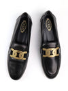 Kate Metal Logo Leather Loafers Black - TOD'S - BALAAN 3