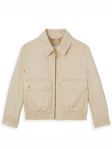 Burberry Girls Almond Beige Aria Teddy Bear Jacket, Size 6Y - BURBERRY - BALAAN 1