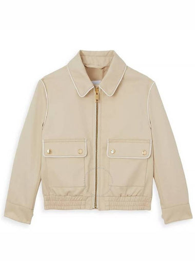 Burberry Girls Almond Beige Aria Teddy Bear Jacket, Size 6Y - BURBERRY - BALAAN 1