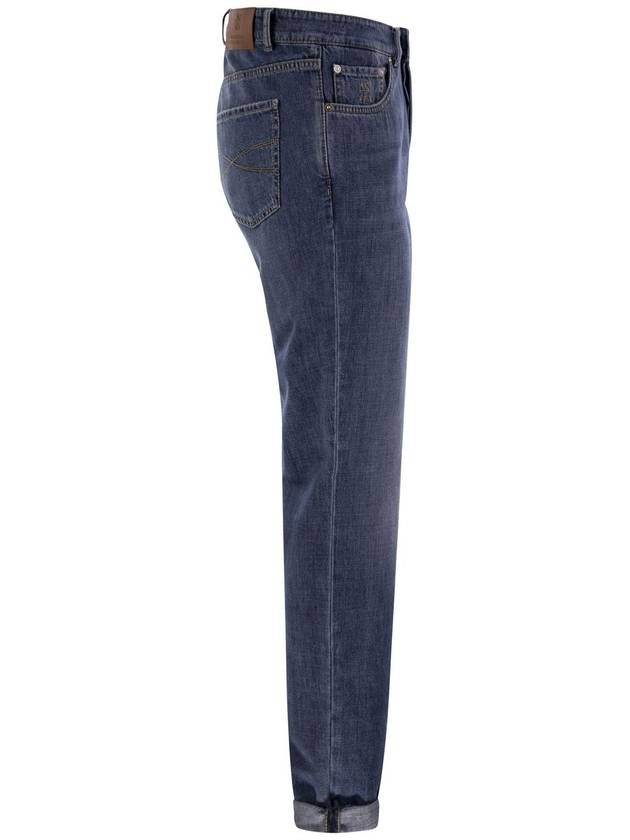 Mid-Rise Slim Jeans Blue - BRUNELLO CUCINELLI - BALAAN 4