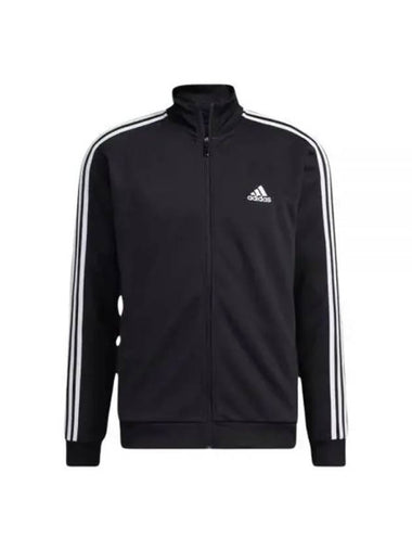 3S Regular Fit Double Knit Track Top Black White KR - ADIDAS - BALAAN 1