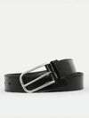 Metal Buckle Leather Belt Black - PRADA - BALAAN 3