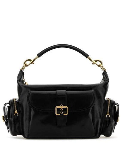 Large shiny leather camera shoulder bag black - CHLOE - BALAAN 2