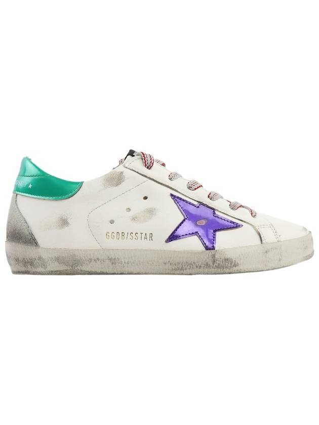 Superstar Low Top Sneakers Green Purple White - GOLDEN GOOSE - BALAAN 3