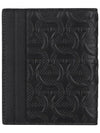 Embossed Logo Flap Gancini Card Wallet Black - SALVATORE FERRAGAMO - BALAAN 4