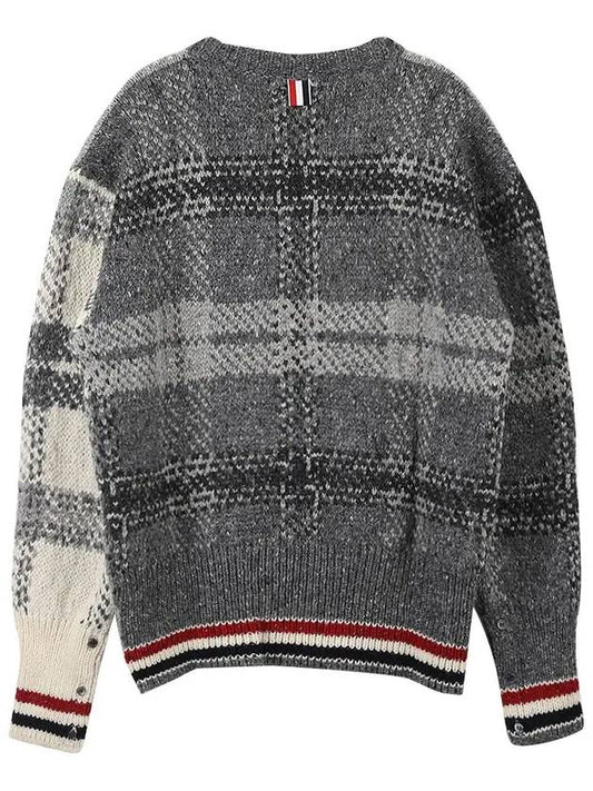 Check pattern wool mohair men s knit MKA410FY1506 982 - THOM BROWNE - BALAAN 2