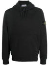 Wappen Patch Classic Fleece Hoodie Black - STONE ISLAND - BALAAN 2