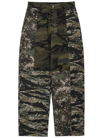 camouflage mix wide pants khaki - AJOBYAJO - BALAAN 1