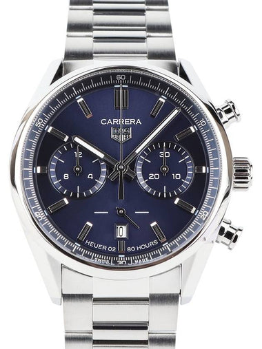 CBN2011 New Carrera Chronograph Blue Plate 42MM Men s Watch Department Store Warranty 34149 - TAG HEUER - BALAAN 1