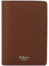 Pebble Logo Print Card Wallet Brown - MULBERRY - BALAAN 1