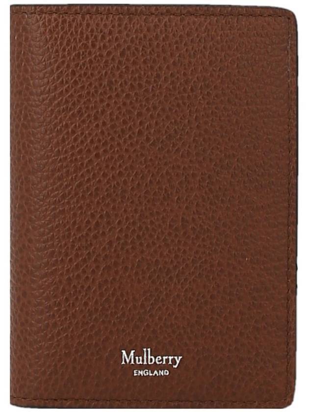 Pebble Logo Print Card Wallet Brown - MULBERRY - BALAAN 1