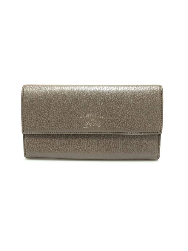 Women s Gucci 354496 Gray Leather Swing Long Wallet gt Gangbuk used luxury goods - GUCCI - BALAAN 2