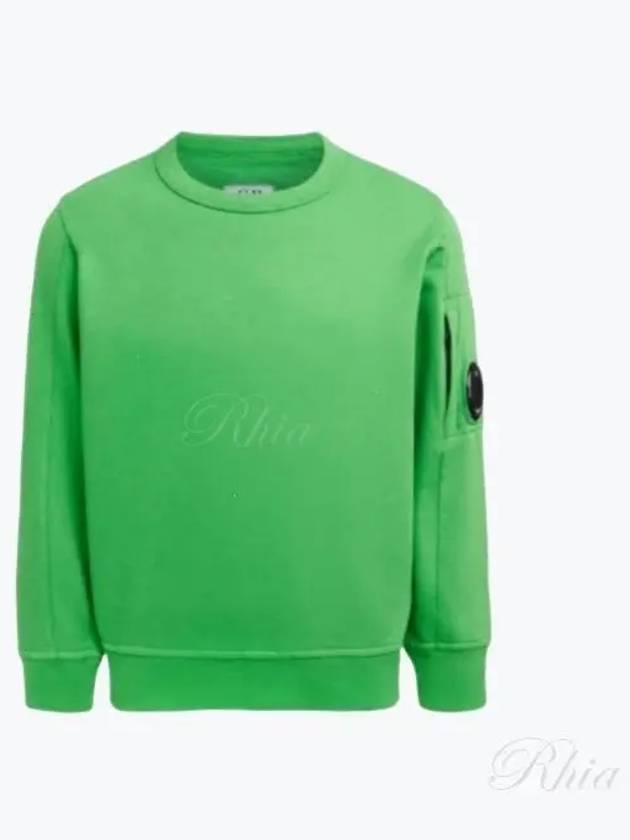 Kids U16 Light Fleece Lens Sweatshirt Classic Green - CP COMPANY - BALAAN 2