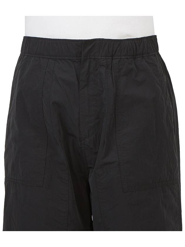 Men's Drawstring Cotton Wide Pants Black - TEN C - BALAAN 7