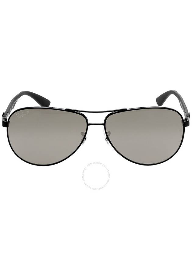 Ray Ban Polarized Grey Mirror Aviator Men's Sunglasses RB8313 002/K7 61 - RAY-BAN - BALAAN 1