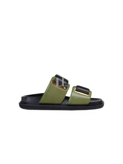 Fussbet Sandals Black Dark Olive - MARNI - BALAAN 2