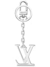 LV Initials Bag Charm Key Holder Silver - LOUIS VUITTON - BALAAN 3