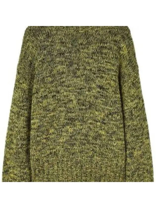 Speckle Knit Wool Turtleneck Green - JIL SANDER - BALAAN 2