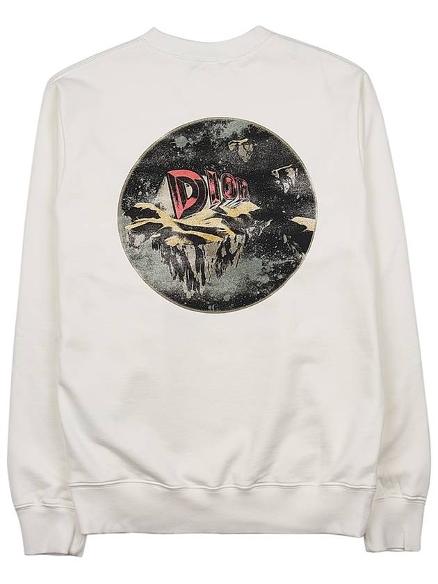 Cotton Logo Print Sweatshirt White - DIOR - BALAAN 4