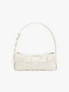 Brick Cassette Intrecciato Small Shoulder Bag White - BOTTEGA VENETA - BALAAN 2