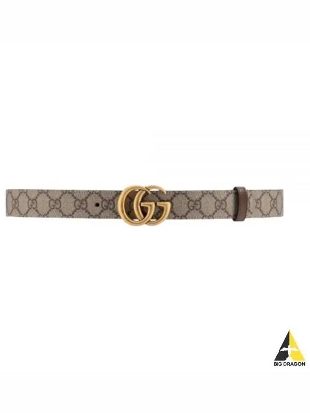 GG Marmont Reversible Belt Brown Beige - GUCCI - BALAAN 2