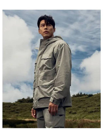 Root Utility Windbreaker S24FMRWB66 Khaki Gray - SNOW PEAK - BALAAN 1