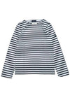 Minquiers Modern Stripe Long Sleeve T-Shirt Neige Noir - SAINT JAMES - BALAAN 2