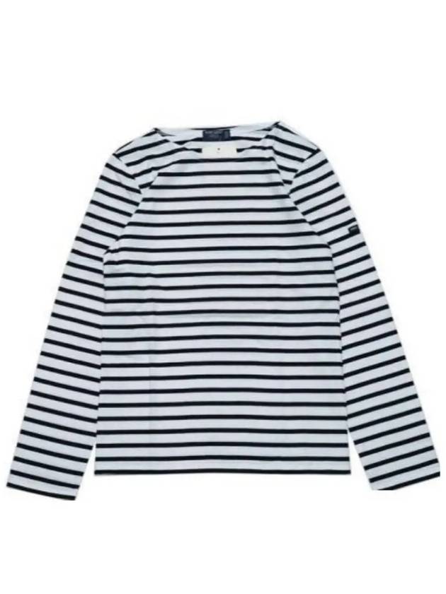 Minquiers Modern Stripe Long Sleeve T-Shirt Neige Noir - SAINT JAMES - BALAAN 2