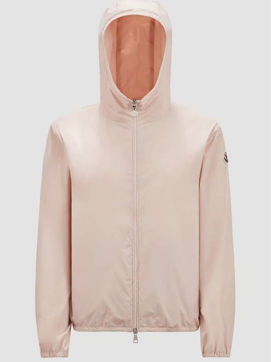 Fegeo Logo Patch Zip Up Hoodie Light Pink - MONCLER - BALAAN 2