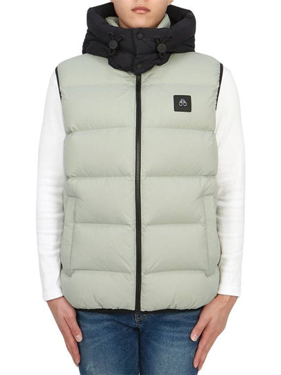 Logo Patch Hoodie Padding Vest Grey - MOOSE KNUCKLES - BALAAN 2