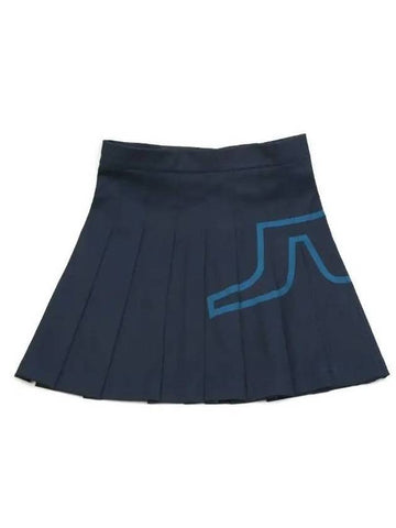 Women's Naomi Golf Pleated Skirt Navy - J.LINDEBERG - BALAAN 1