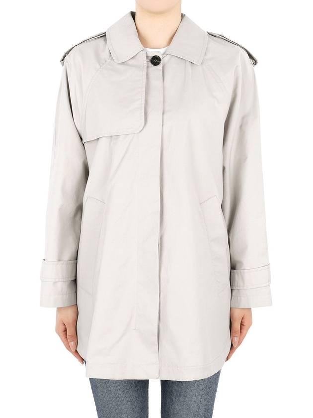 Women's The Cube Short Trench Coat Beige - MAX MARA - BALAAN 2