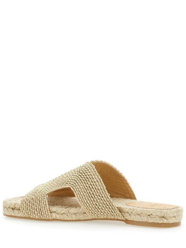 'Puri' Beige Sandals With Open Toe And Flat Sole In Fabric Woman - CASTANER - BALAAN 3