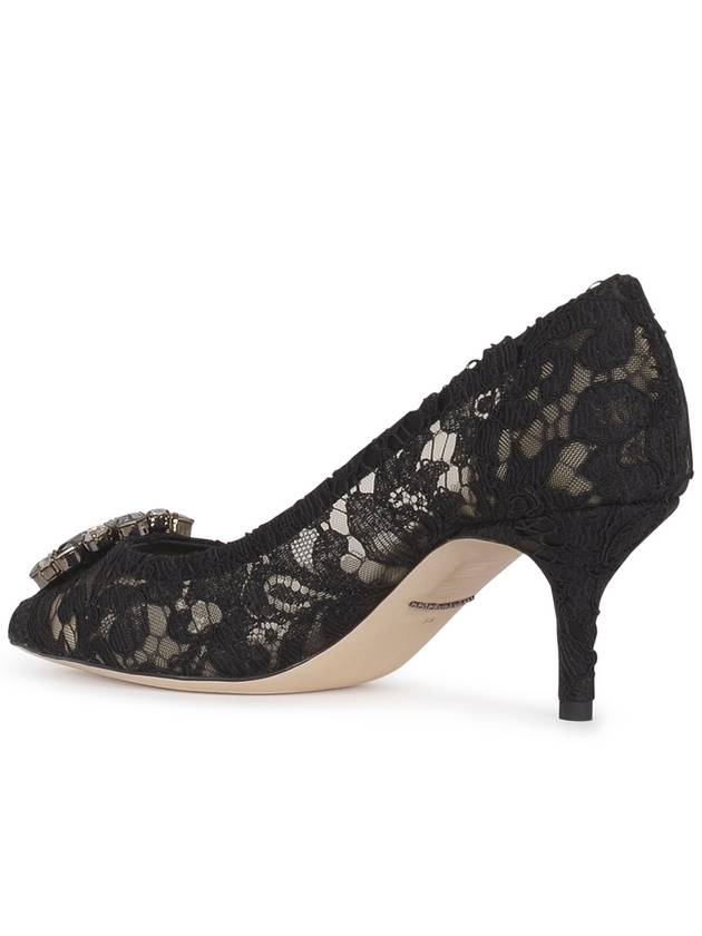 Brooch Lace Rainbow Pumps Heel Black - DOLCE&GABBANA - BALAAN 4