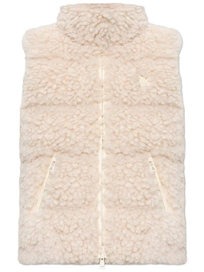 Wourl Teddy Down Vest Off White - MONCLER - BALAAN 2