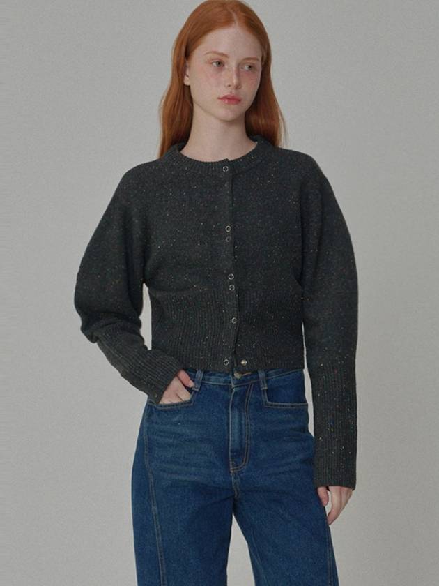 Sequential delivery on September 27th Round neck wool crop knit cardigan Gray - OPENING SUNSHINE - BALAAN 4