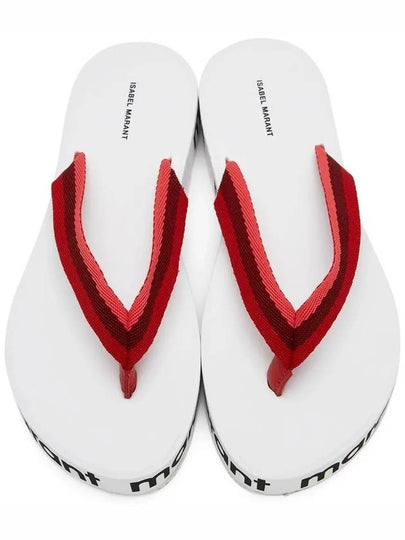 Logo Print Flip Flop Red - ISABEL MARANT - BALAAN 2