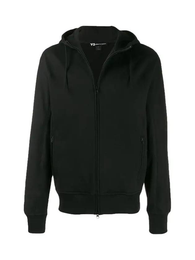 Classic Back Logo Printed Zip Up Hoodie Black - Y-3 - BALAAN 3