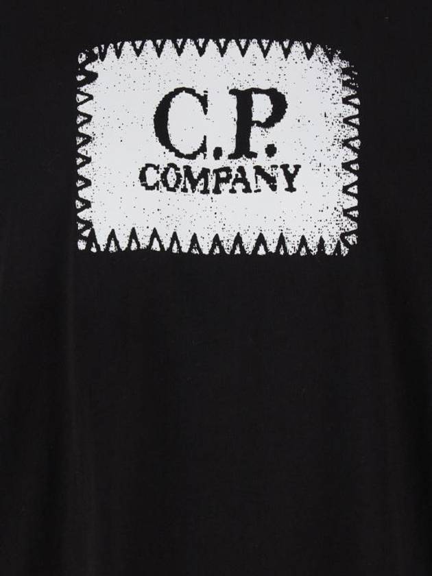 30/1 Jersey Logo Label Short Sleeve T-Shirt Black - CP COMPANY - BALAAN 4