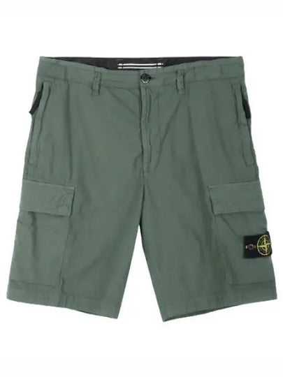 Light Stretch Cotton Bermuda Shorts Dark Green - STONE ISLAND - BALAAN 2