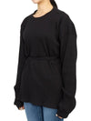 FSHL RIB 000 BLACK Women s Wrap Long Sleeve T Shirt Oversized Fit - BASERANGE - BALAAN 4