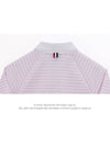 Dual Rep Stripe Short Sleeve PK Shirt White - THOM BROWNE - BALAAN.